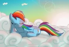 sunset clouds sun power unicorns rainbows pegasus ponies rainbow dash cutie mark my little pony fri Art HD Wallpaper